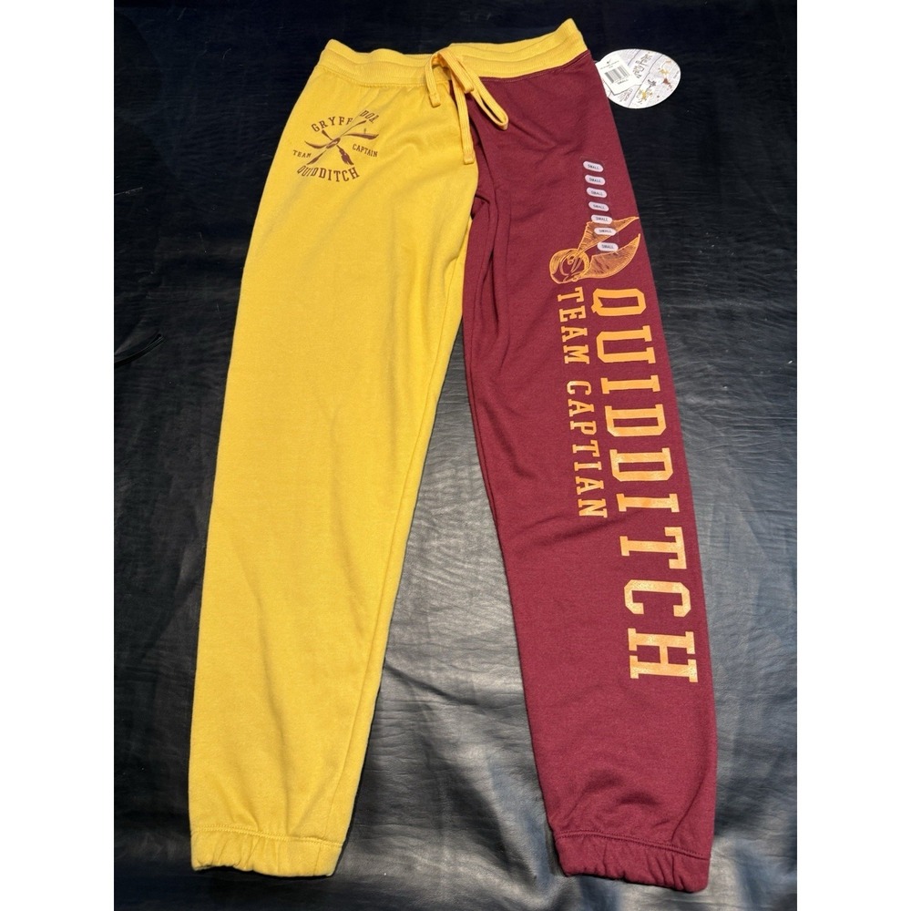 New Harry Potter Gryffindor Quidditch Jogger Pajama Pants Kids Small Unisex‎